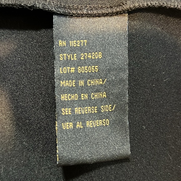 Ignite Evenings, Carolyn Black beaded peplum floor length formal gown women’s 6 - Picture 9 of 10